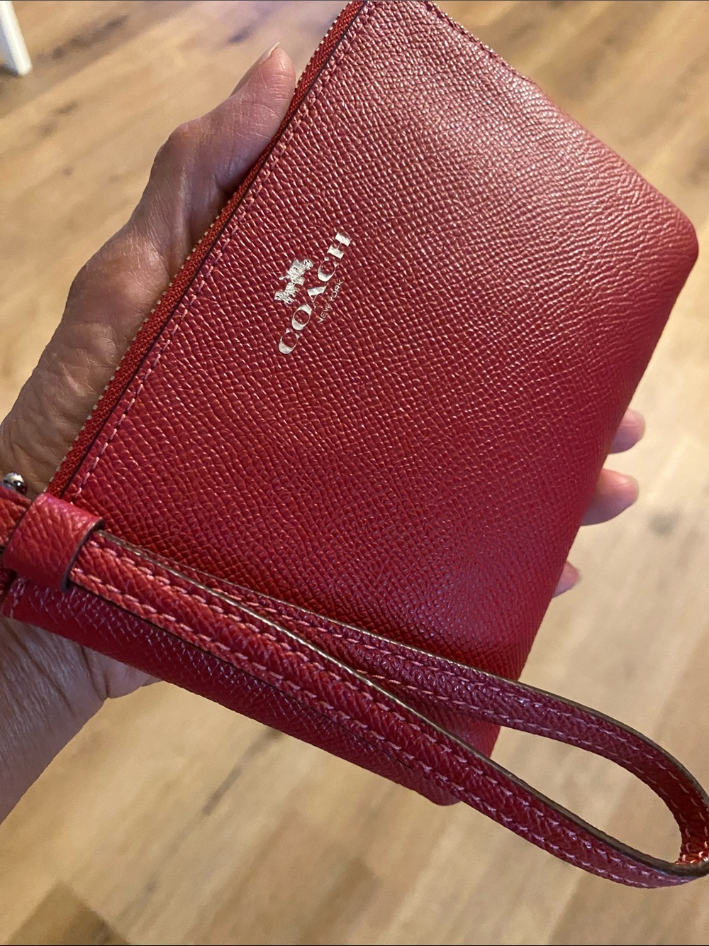 Coach Red Leather Wristlet